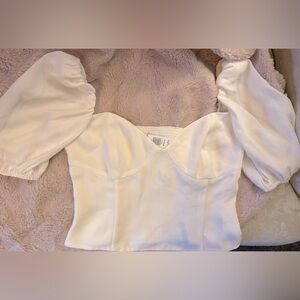 Wilfred Novella Short Sleeve Blouse Light Birch